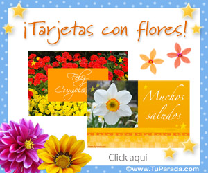 Tarjetas de flores